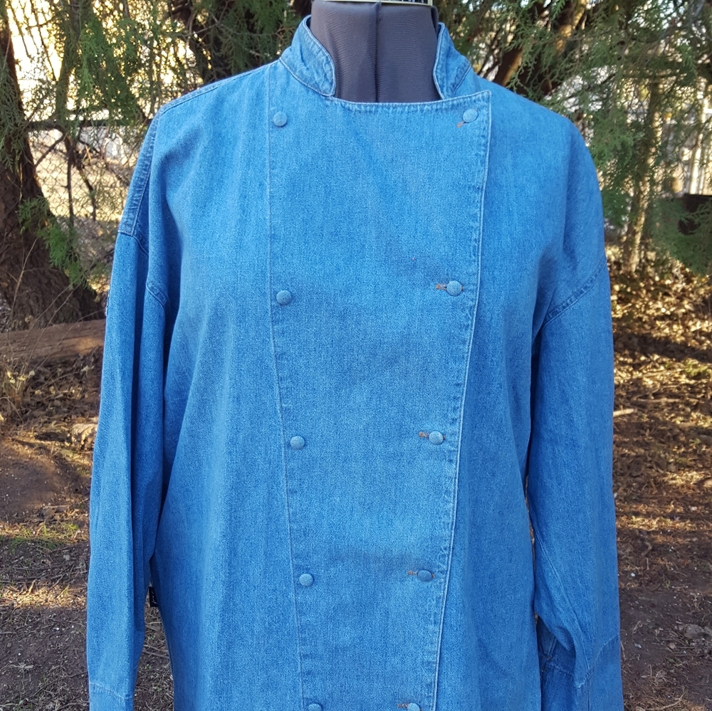 Unisex Denim Chefs Coat/ Jacket